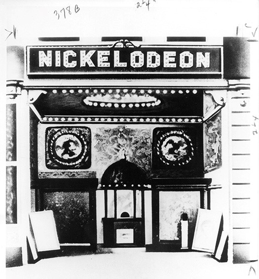 The facade of the Nickelodeon Movie Theater